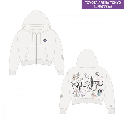 RYUGUJO Cropped Zip Up Hoodie
