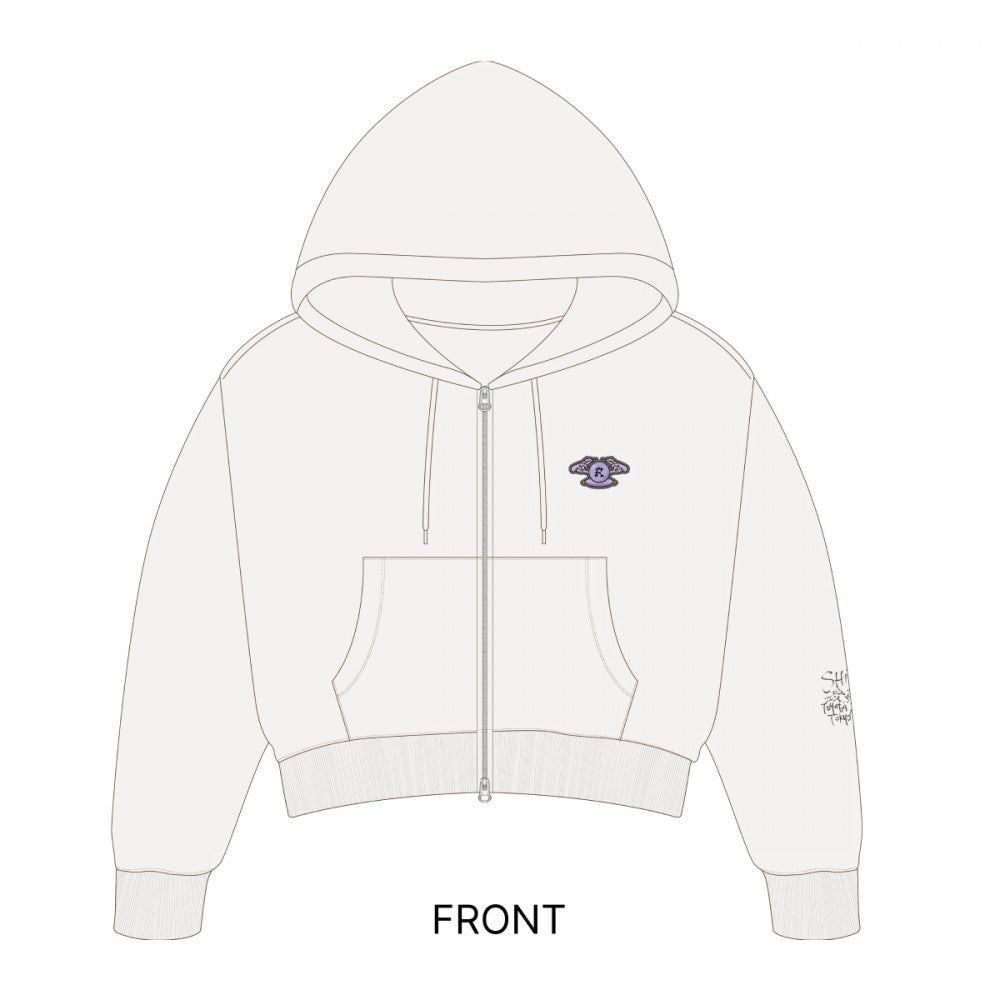 RYUGUJO Cropped Zip Up Hoodie
