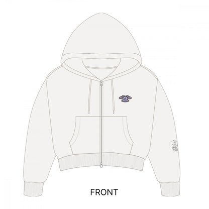 RYUGUJO Cropped Zip Up Hoodie